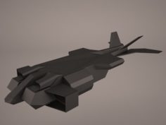 Dropship Spaceship 3D Model