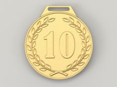 10 years anniversary medal 3D Model