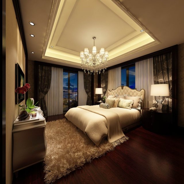 Beautifully stylish and luxurious bedrooms 54 3D Model