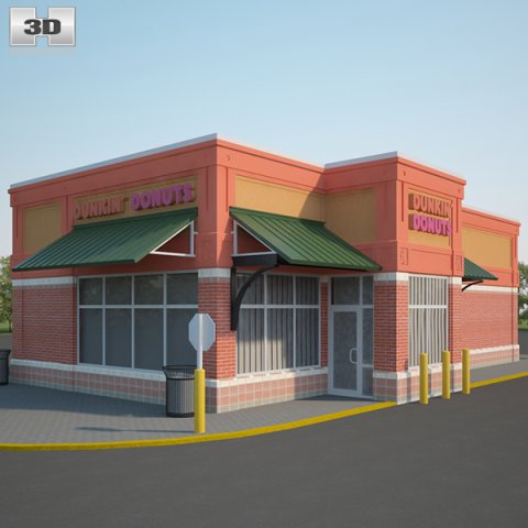 Dunkin Donuts Restaurant 03 3D Model