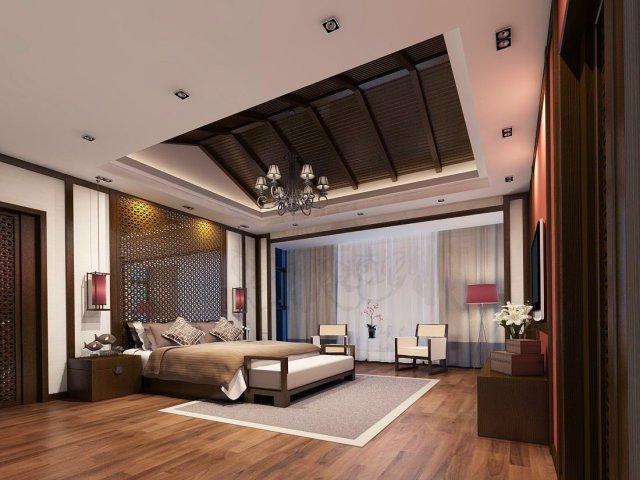 Luxury stylish interior master Bedroom – 28 3D Model