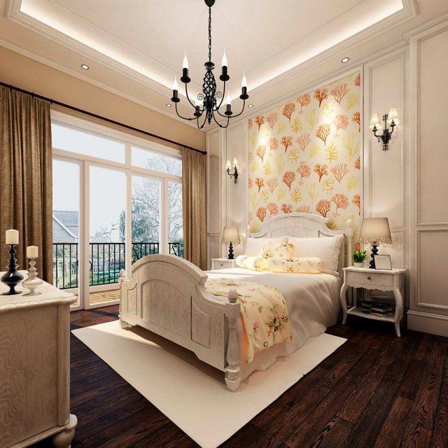 Luxury stylish interior master Bedroom – 82 3D Model