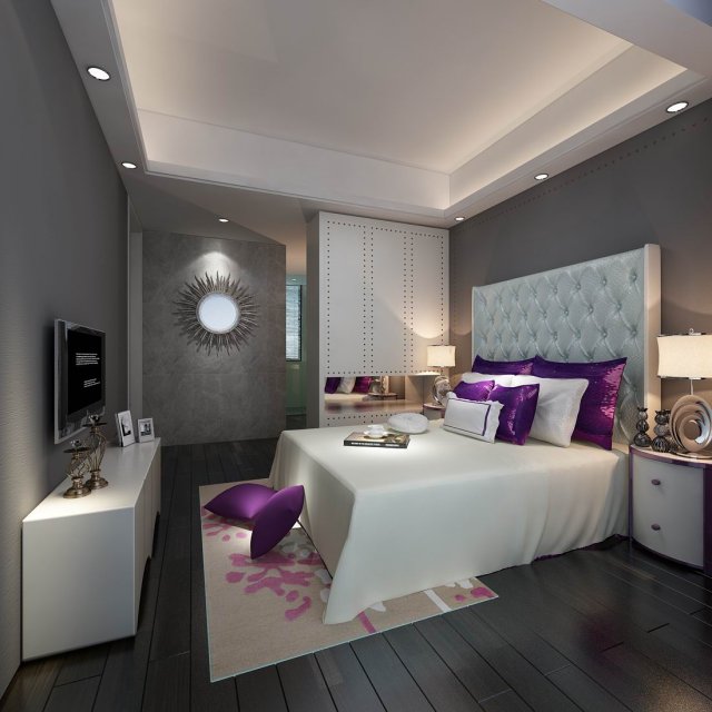 Beautifully stylish and luxurious bedrooms 06 3D Model