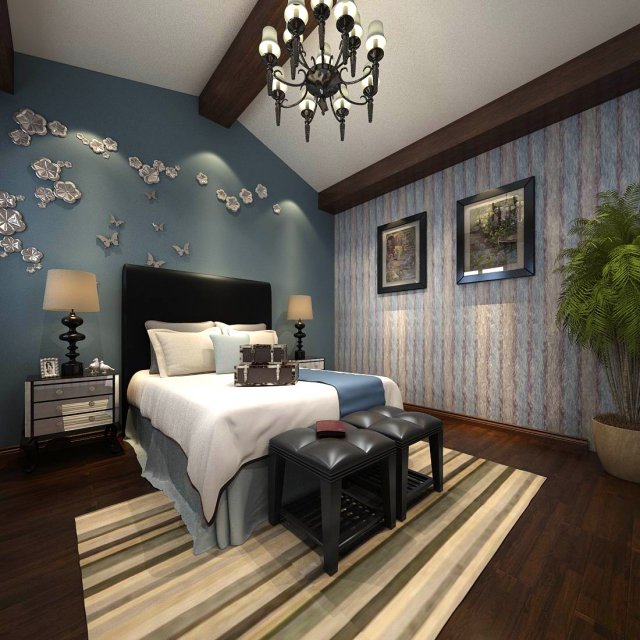 Beautifully stylish and luxurious bedrooms 105 3D Model