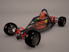 Sports Car Skeleton 3D Model