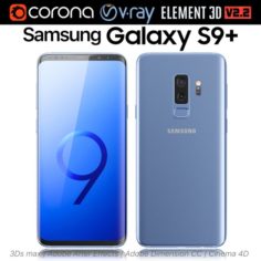 Samsung Galaxy S9 PLUS Coral Blue 3D Model