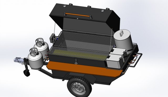 Mobile BBQ 3D Model