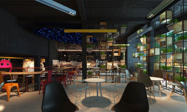 Cafeshop 2th floor 3D Model