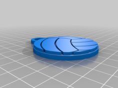 Volleyball Name Tag 3D Print Model