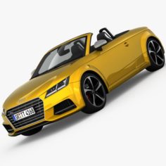 Audi TTS Roadster 2015 detailed interior 3D Model