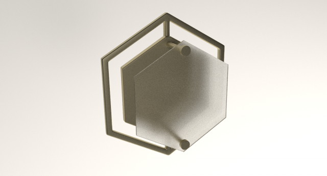 Hex Geometric Wall Sconce 3D Model