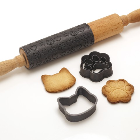 Neko Baking Set – Cat Cookie Cutter / Rolling Pin 3D Print Model