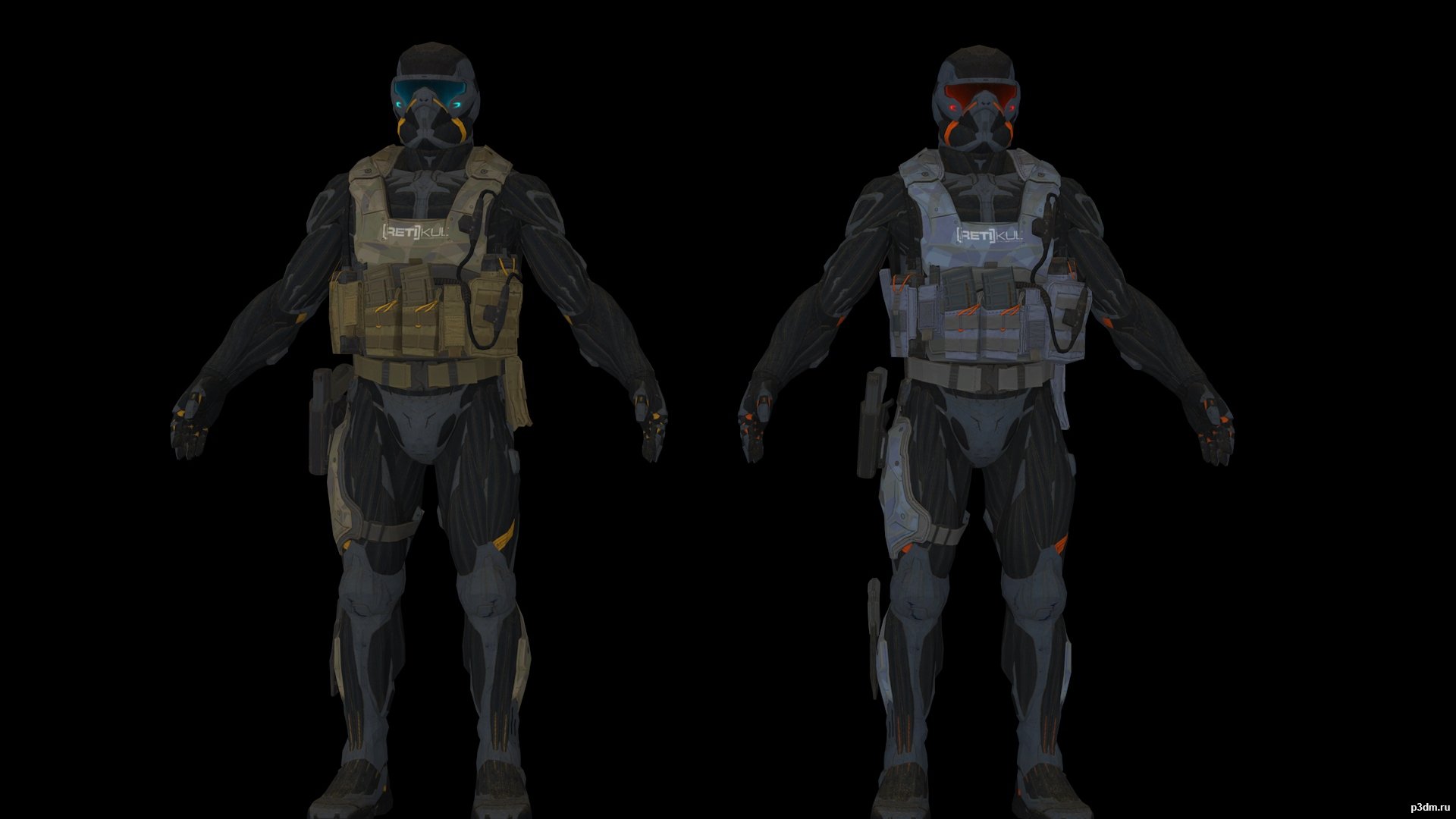 Нанокостюм штурмовика 3D Model