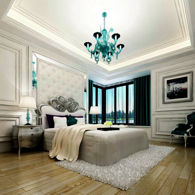 Luxury stylish interior master Bedroom – 65 3D Model