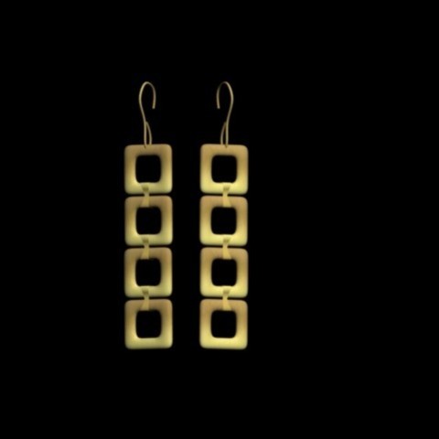 earrings squares 3D Print Model