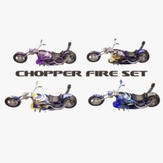 Chopper Fire Set 3D Model