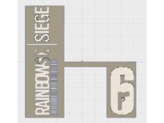 Rainbow Six Siege Logo Template 3D Print Model
