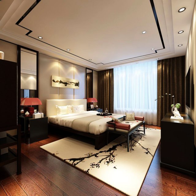 Beautifully stylish and luxurious bedrooms 145 3D Model