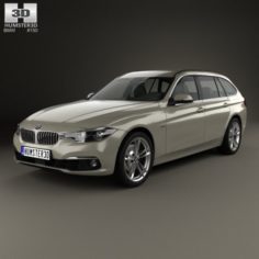 BMW 3 Series F31 Touring Luxury Line 2015 3D Model