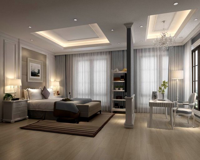 Beautifully stylish and luxurious bedrooms 100 3D Model