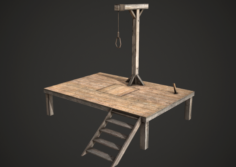 Gallows Low Poly 3D Model
