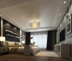 Beautifully stylish and luxurious bedrooms 127 3D Model