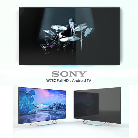 Sony W75C Full HD with Android TV 50 3D Model