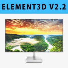 E3D – Dell 27 Ultrathin Monitor S2718D model 3D Model