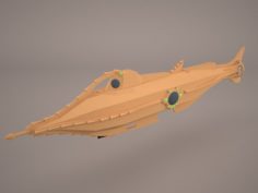 Nautilus Fantasy Submarine 3D Model