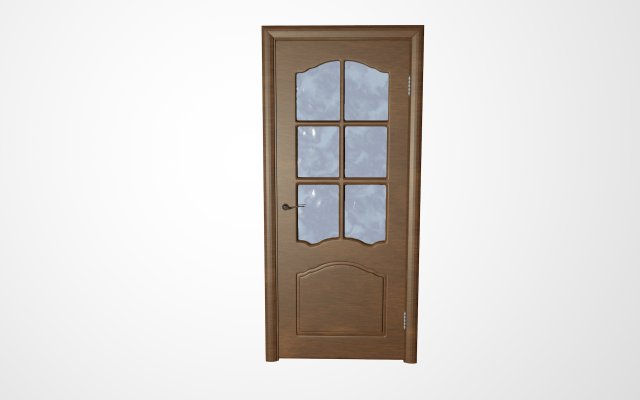 Door with glass 3D Model