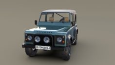 1985 Land Rover Defender 90 with interior ver 4 3D Model