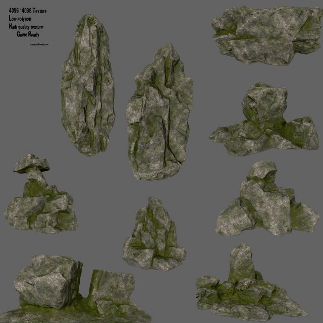 Cliff rocks 3D Model