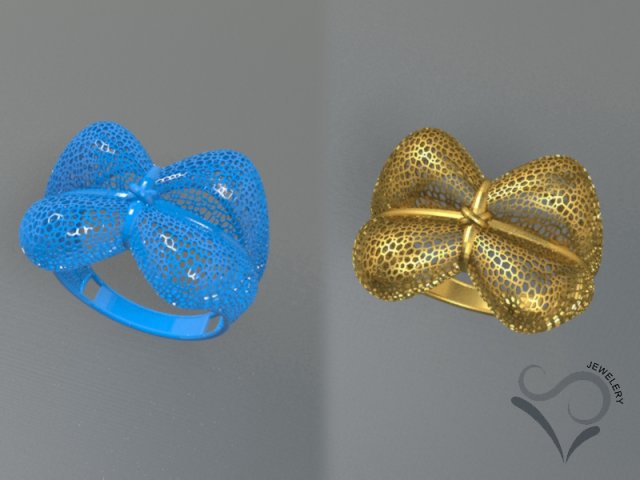 Golden ring 3D print model 3D Model