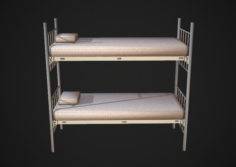 Bunk Bed Low Poly 3D Model