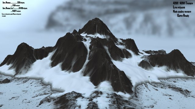 Snow mountain 3D Model