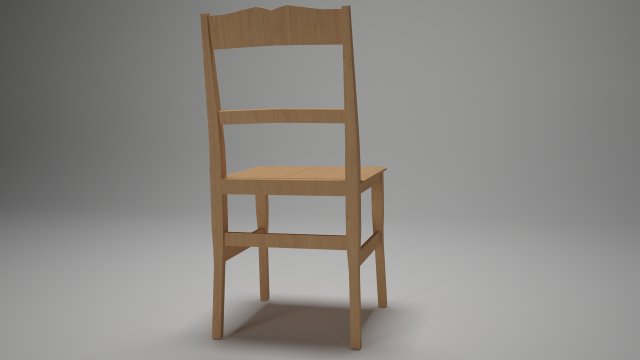 CHAIR FOR KITCHEN-DINING ROOM – WOOD MATERAL Free 3D Model