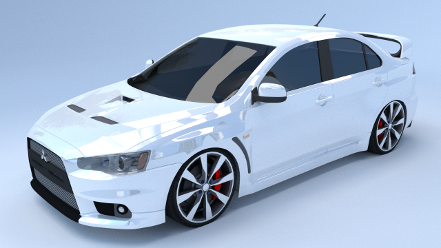 Mitsubishi Lancer Evolution X 3D Model