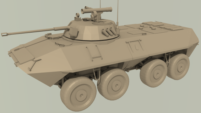 BTR-90 3D Model