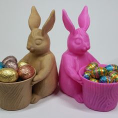 Easter Bunny Toy/Pot/Planter 3D Print Model