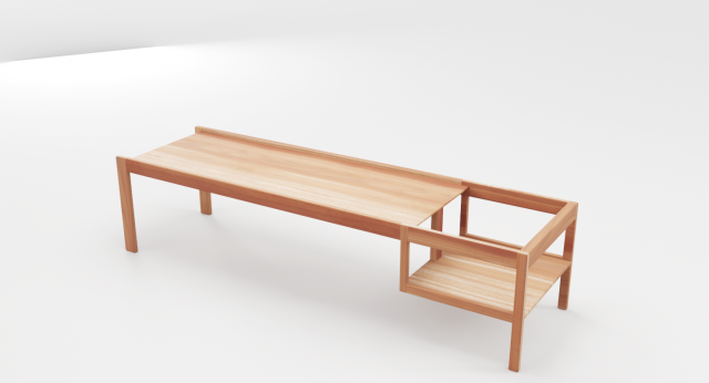 Wooden Childrens Table 3D Model
