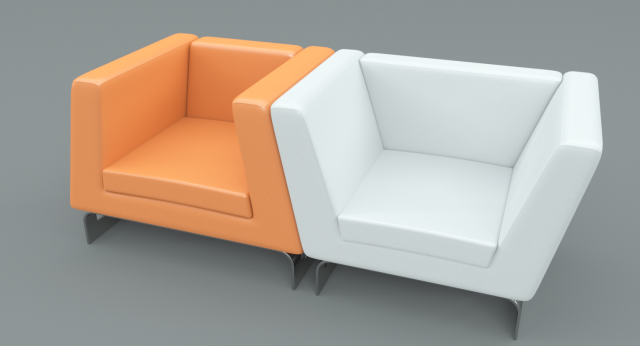 Modern Lounge Chair Set 3D Model