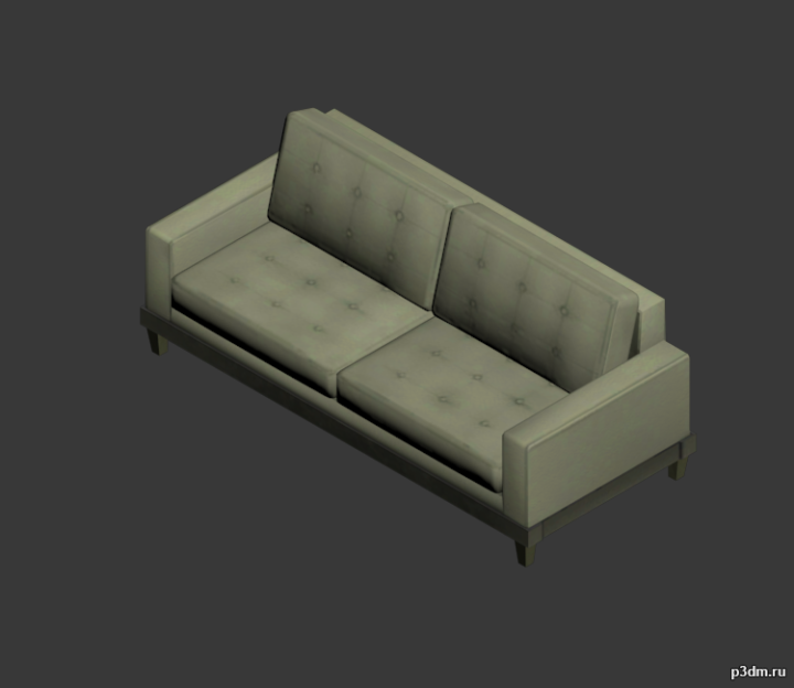 Suburban Couch 3D Model