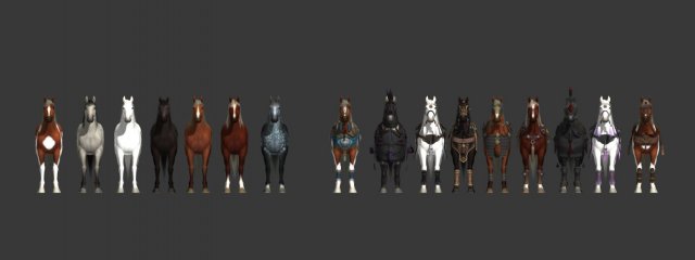 Horse pack 3D Model