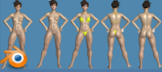 Tracer NUDE 3D Model