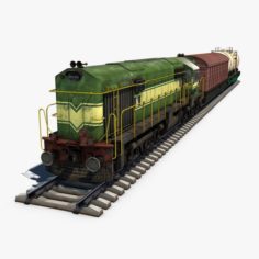 Cargo Train 3D Model