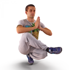 Yoga Man 3D Model