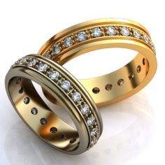 Wedding rings-SET 10 3D Model
