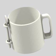 Classic Mug + Spoon 3D Print Model