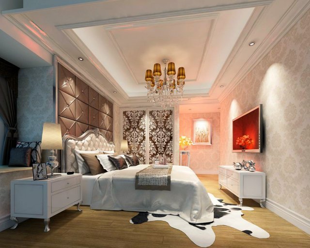 Luxurious stylish bedroom 06 3D Model