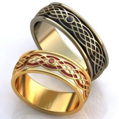 Wedding rings-SET 24 3D Model